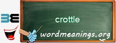 WordMeaning blackboard for crottle
